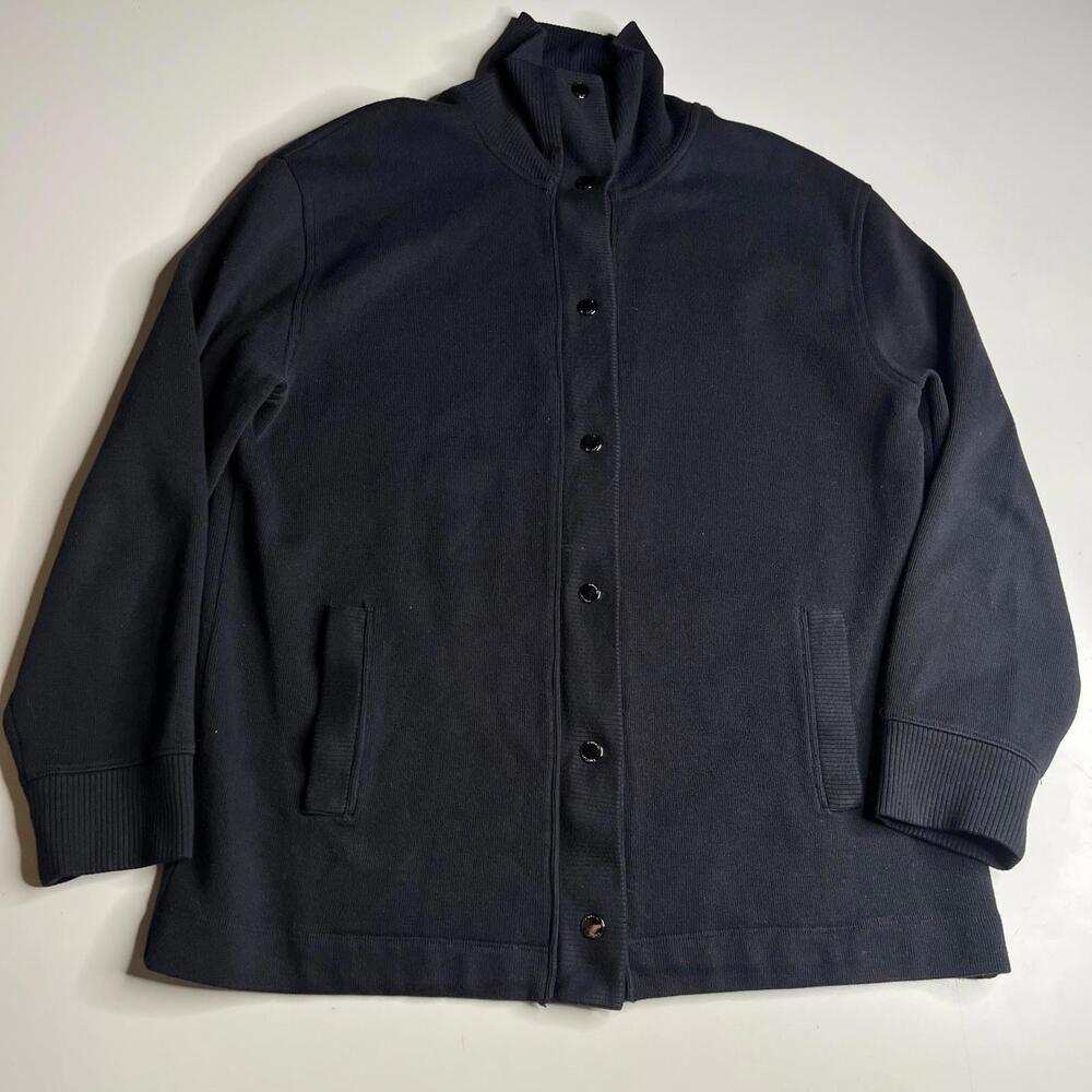 Lauren Ralph Lauren Black Button Up Knit Jacket Sweater Coat Women’s XL